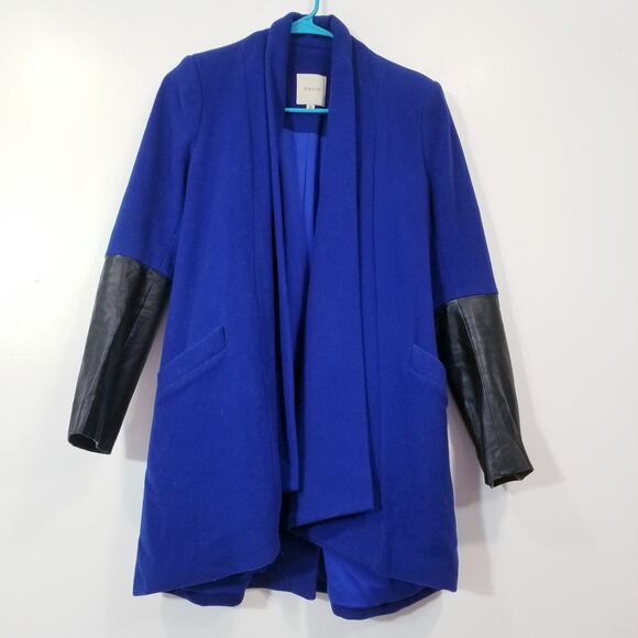 Mason Virgin Wool Blend Lambskin Open Cardigan Blazer - Picture 1 of 14